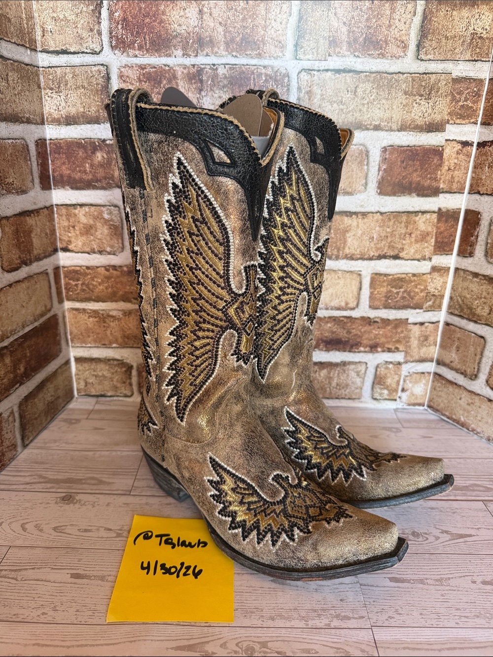 Old Gringo Olive Eagle stitch 8.5